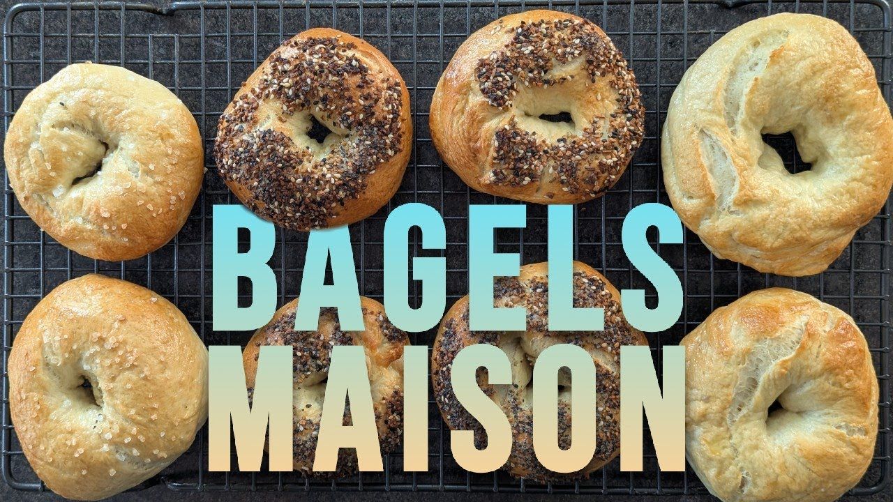 Bagels maison avec garnitures